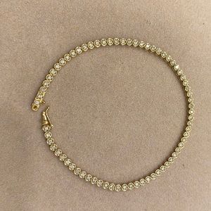 18K Yellow gold diamond bracelet 1ct